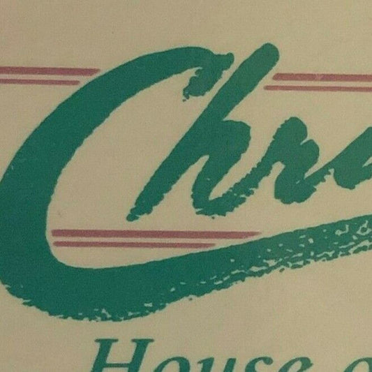 c1980's-90's Wooden Matchbox Matchbook "Chris's House of Beef" Orlando, FL