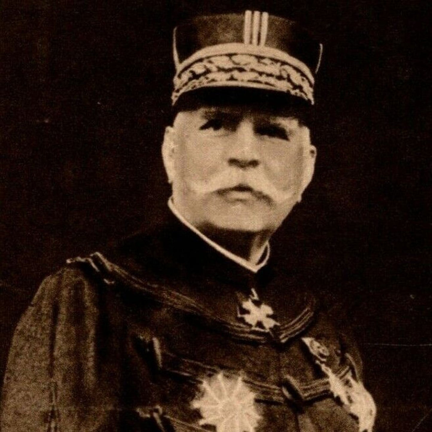 c1916-18 RPPC* Russian Military Postcard Joseph Joffre French General Portrait