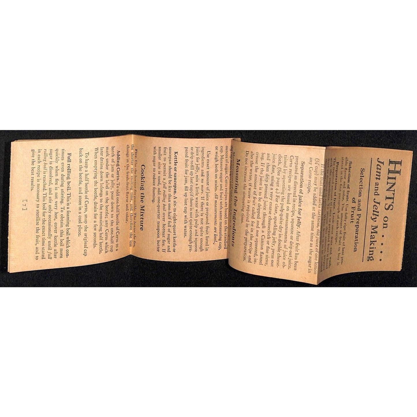 General Foods Certo Pectin Recipe Booklet 1931 31pp w/ Original Sleeve
