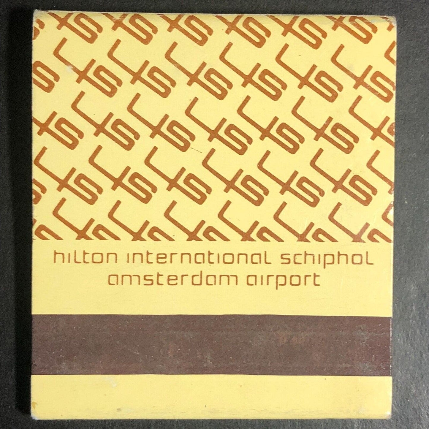 Amsterdam Airport Hilton International Schiphol Full Wood Matchbook c1975-1985