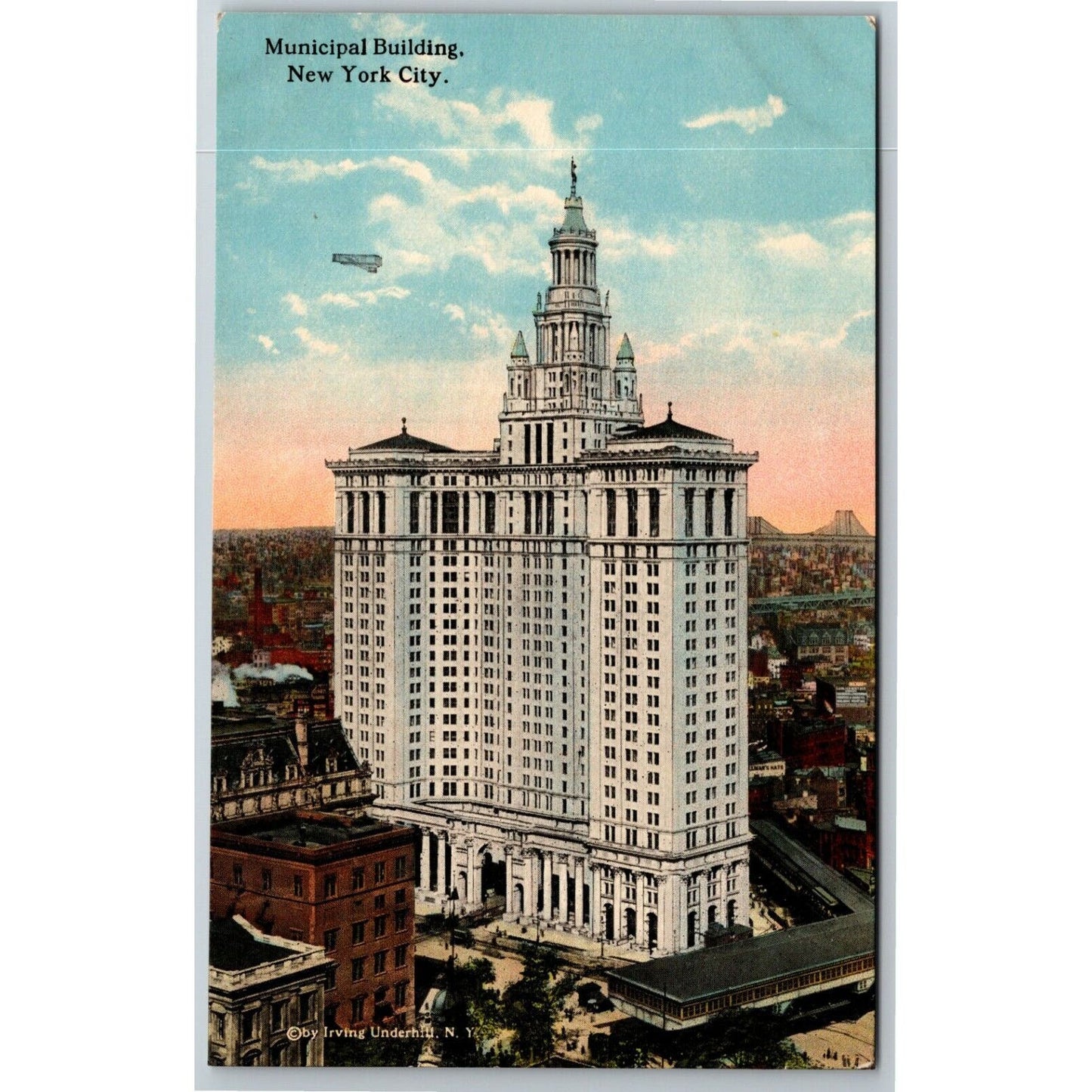 Vintage c1910 New York Post Card - "Municipal Building"