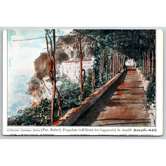 Italian Postcard Pergola of the Hotel dei Capuchins in Amalfi 1901-1907 NP VGC
