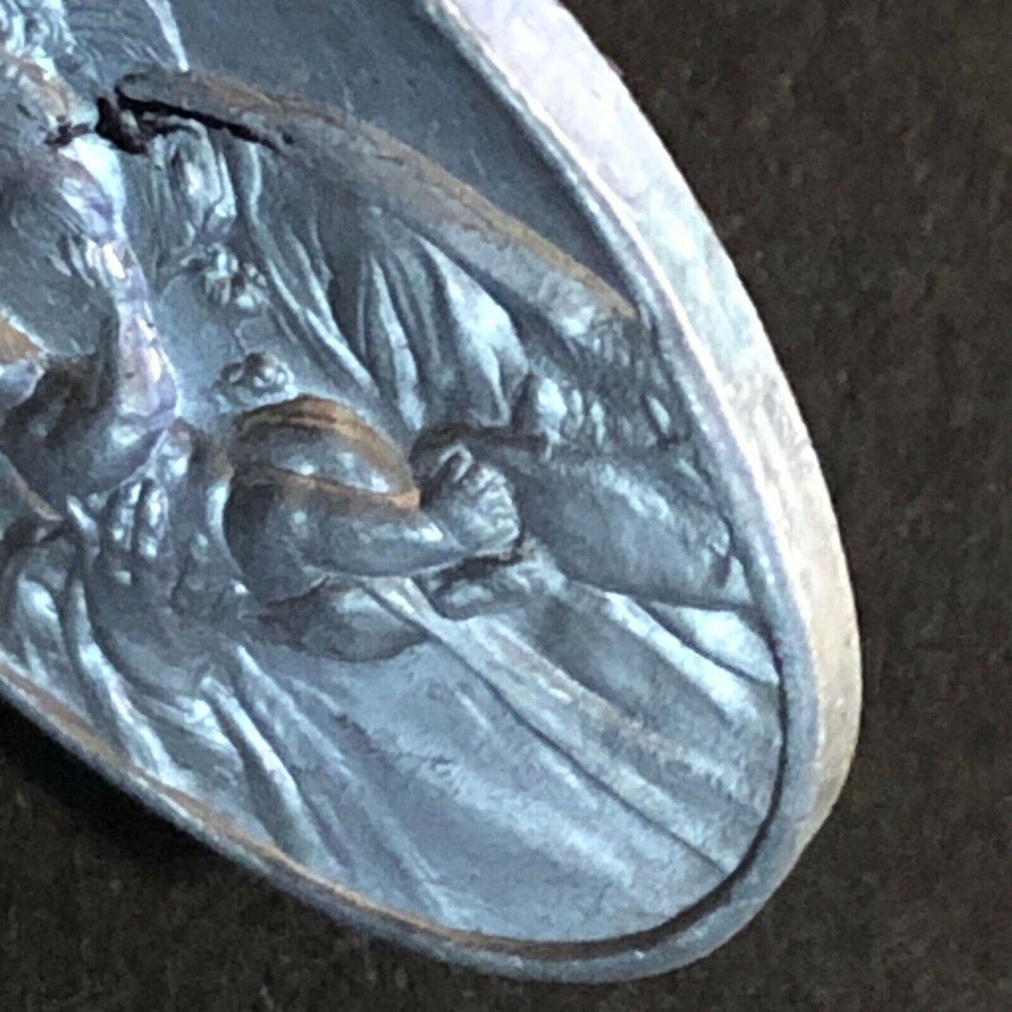 Vintage 34mm Aluminum "St. Joseph Pray for Us" Pendant / Token