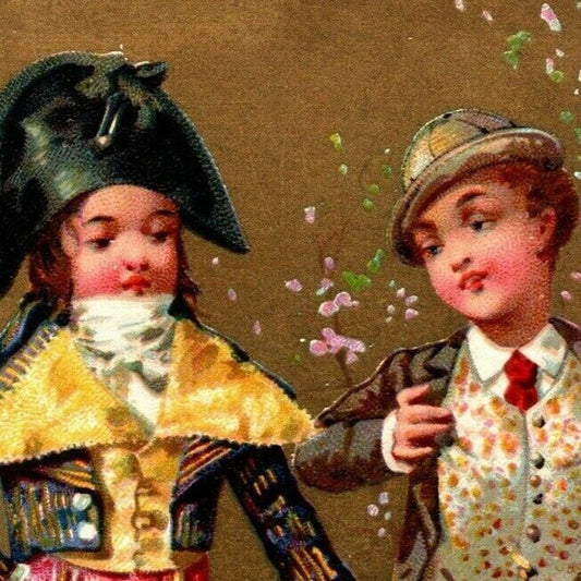 French Victorian Trade Card - 1889 Exposition Universelle Dressed as Napoleon?