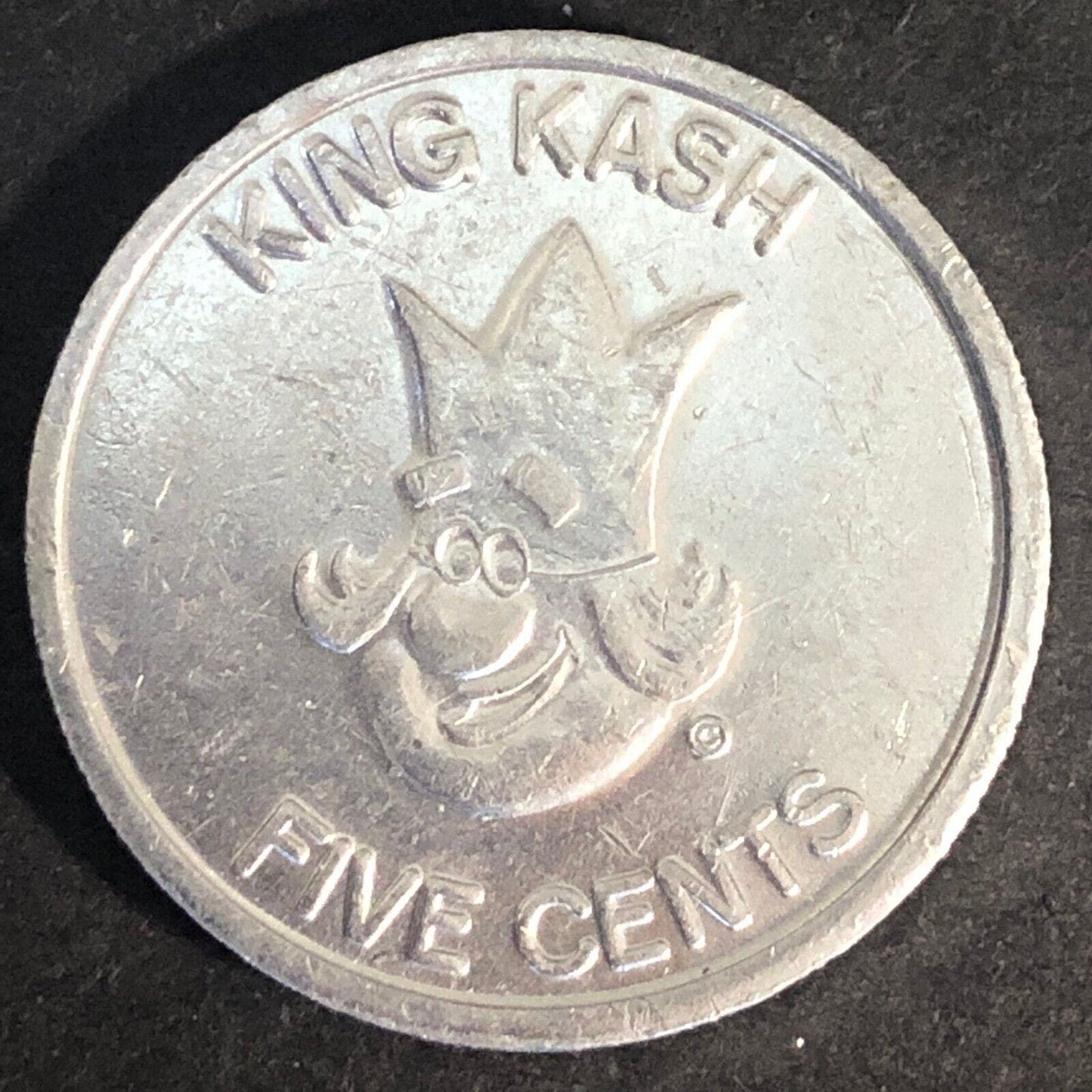 25.85mm Burger King "King Kash" 5c off "Big Tastin' Burger" Aluminum Token