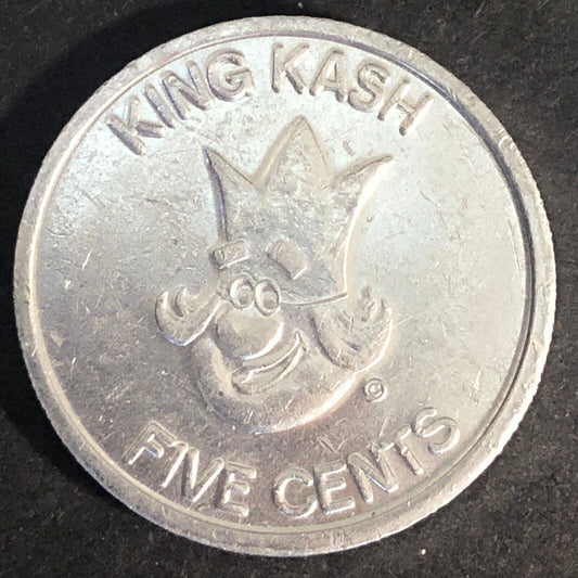 25.85mm Burger King "King Kash" 5c off "Big Tastin' Burger" Aluminum Token