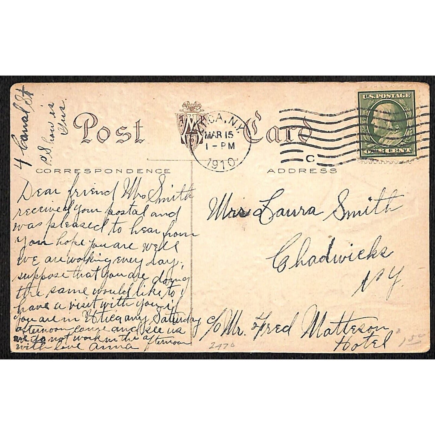 Ireland Postcard Blarney Castle Erin Go Bragh Emboss w/ Gilt PM 1910