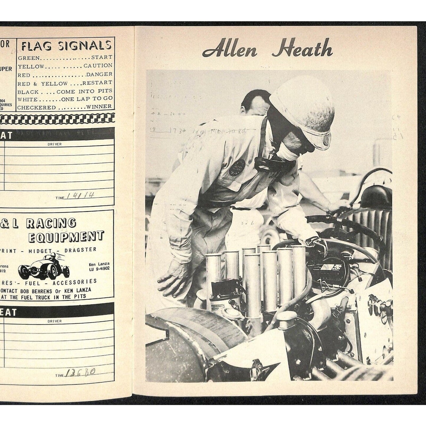 Scarce Mar 15 1964 CRA Big Car Racing Program Western Speedway Gardena 12pp.