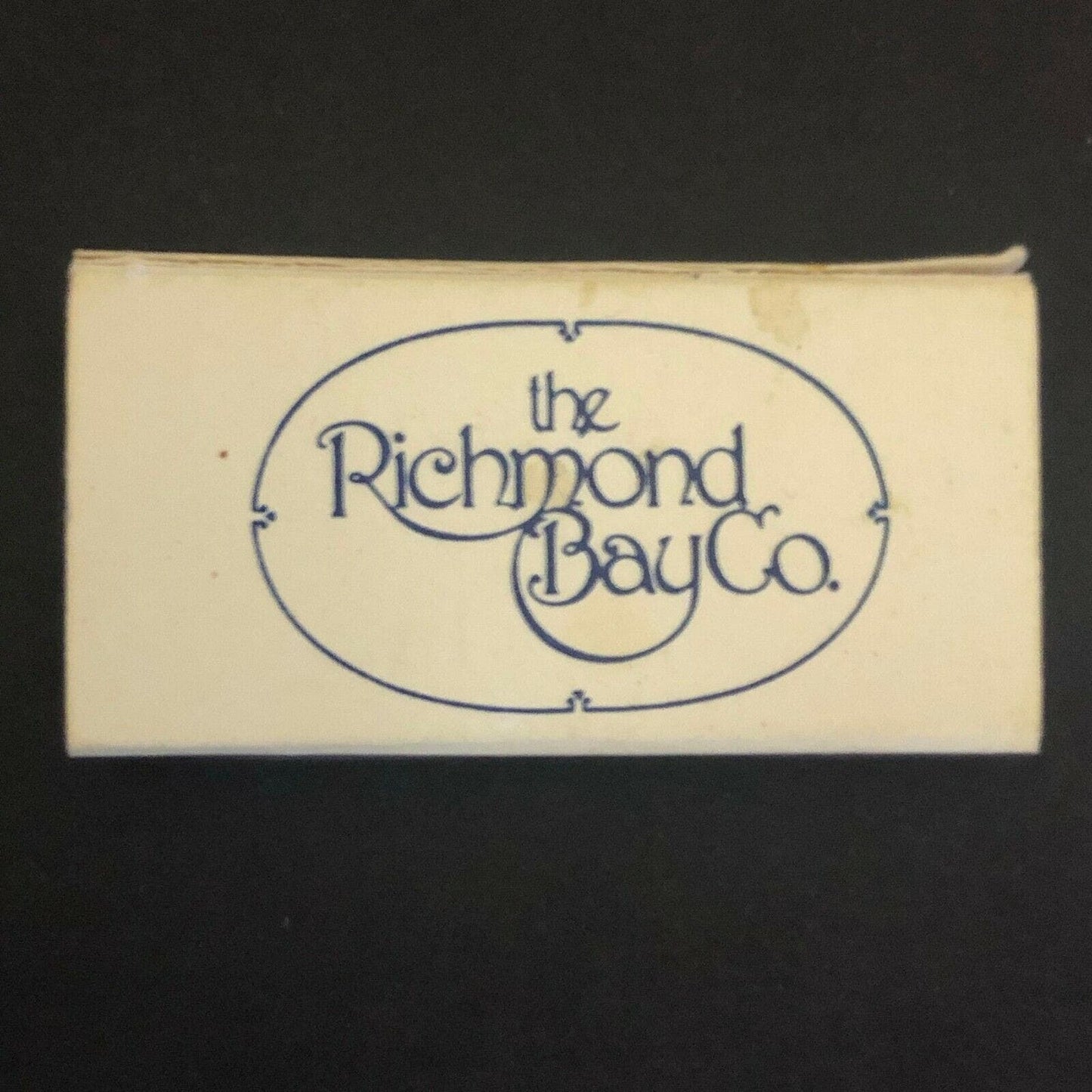 c1970's-80's Wooden Matchbox Matchbook - "The Richmond Bay Co." Richmond, VA