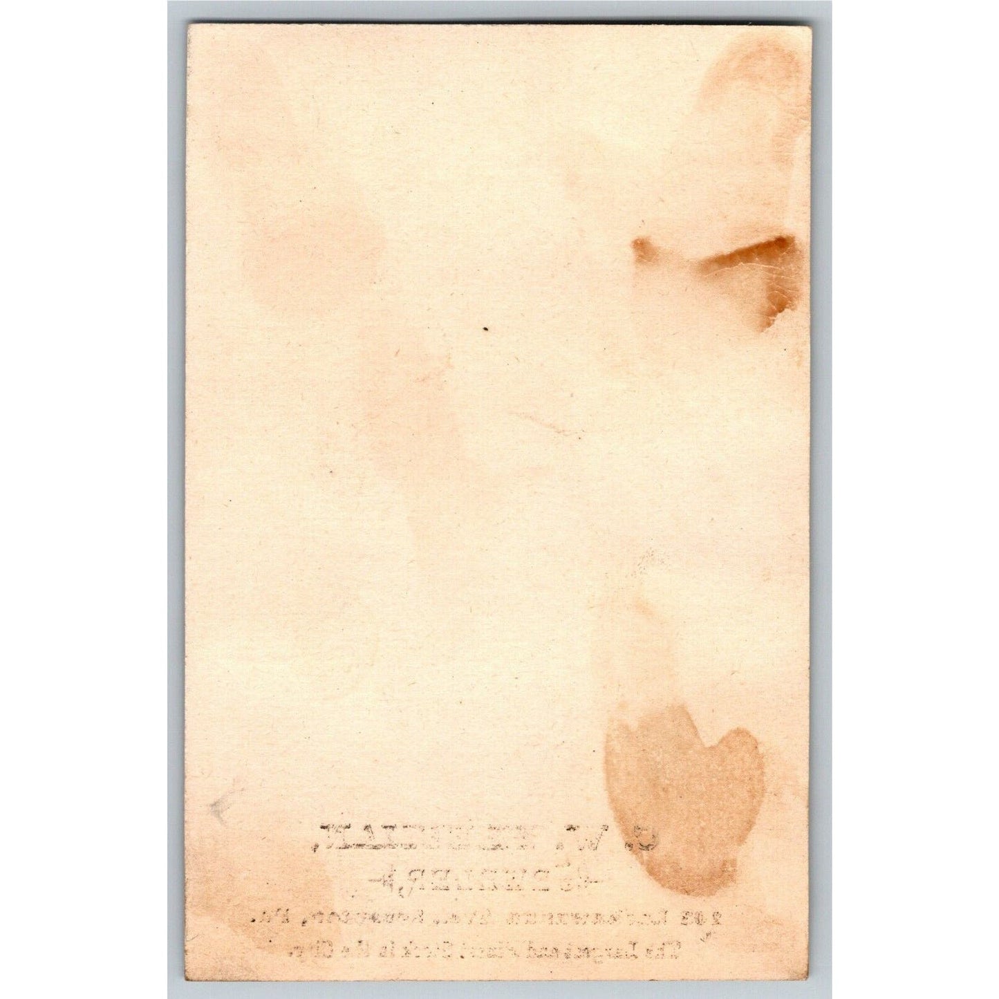 C.W. Freeman Jeweler Scranton, PA Girl w/ White Dress Victorian Trade Card