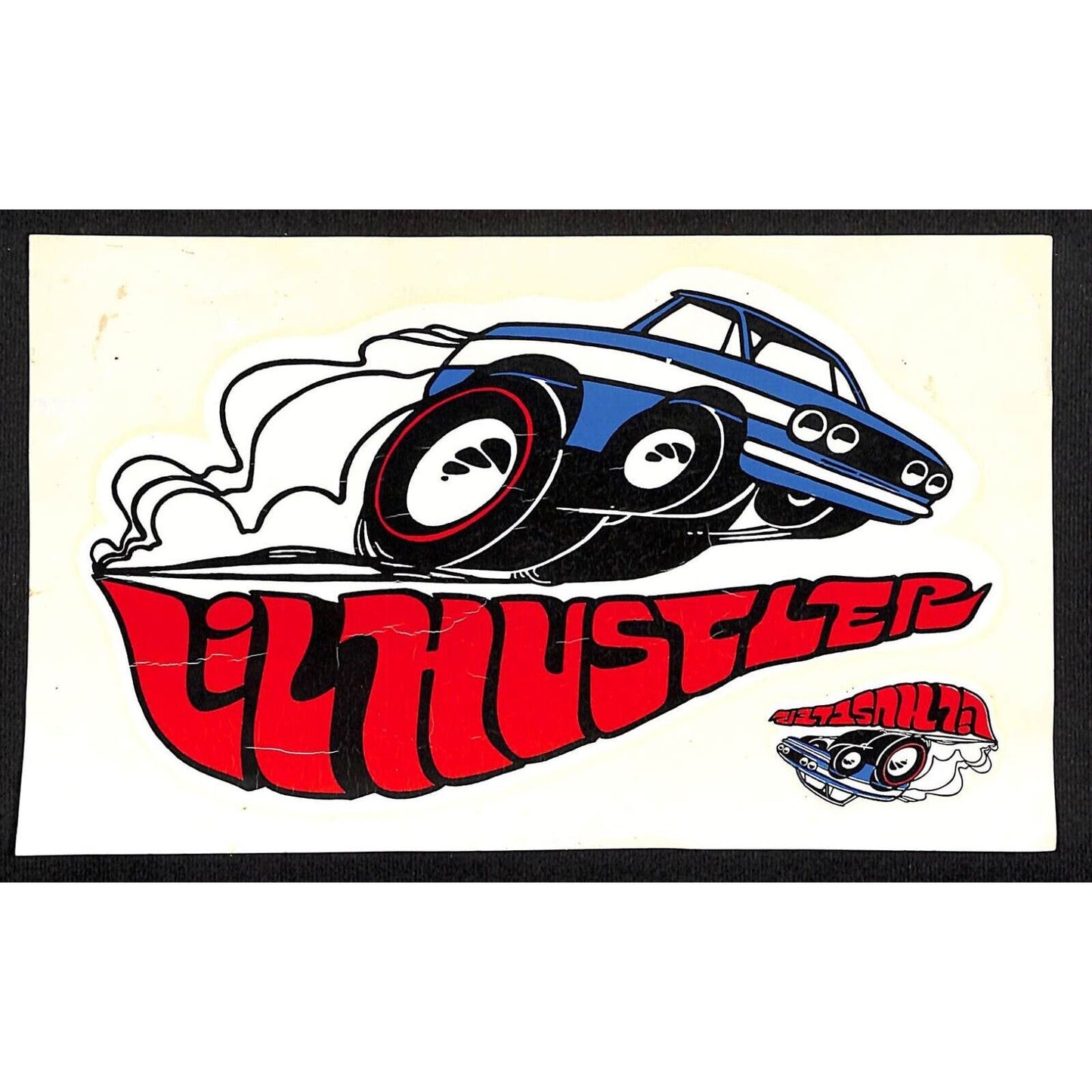 "Lil Hustler" Racing Decal / Auto Sticker Set c1970 Scarce