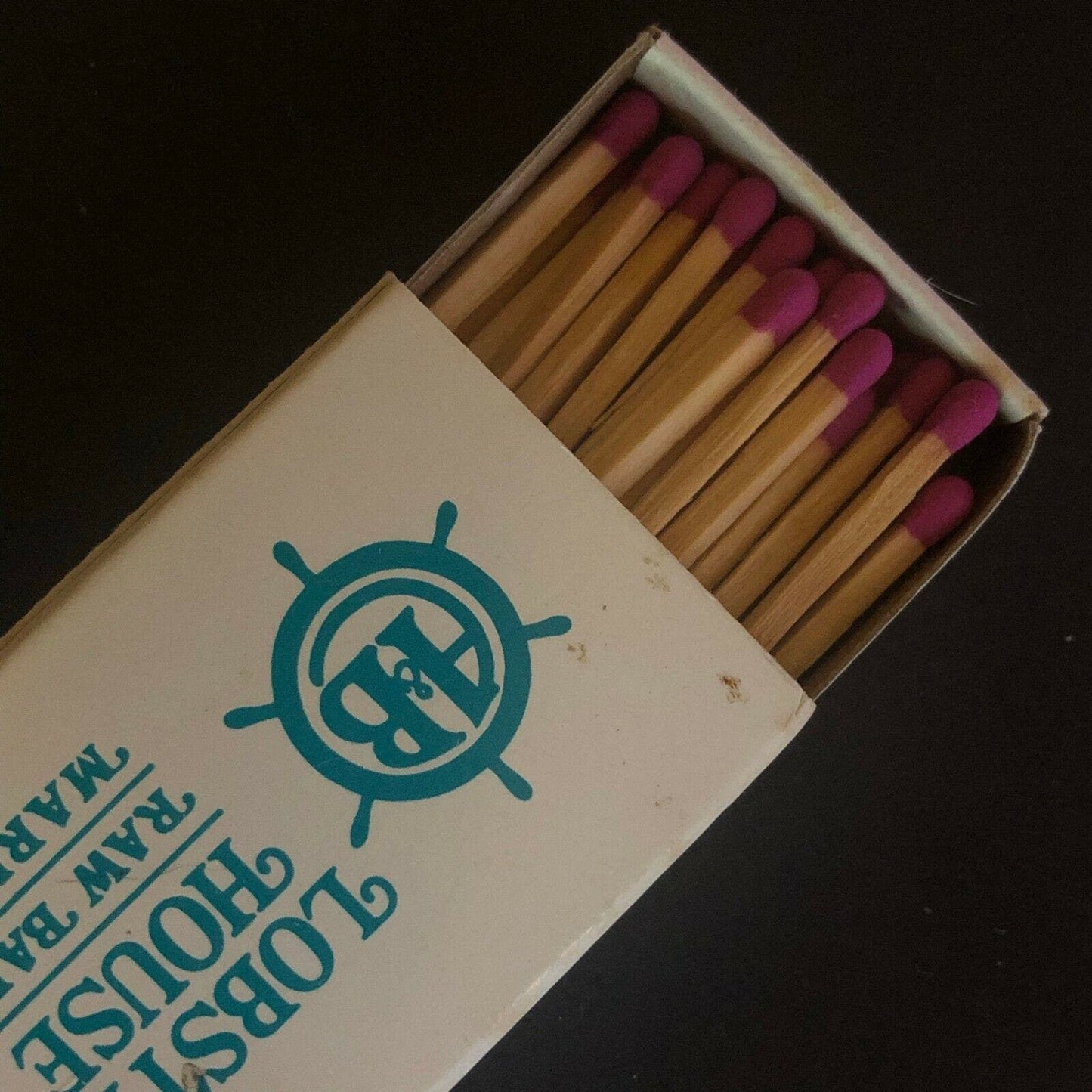 c1970's-80's Wooden Matchbox Matchbook - Lobster House / Raw Bar Key West, FL