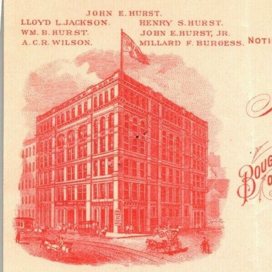 1900 $1.58 Letterhead Billhead John E. Hurst Dry Goods Baltimore Ephraim Baker*