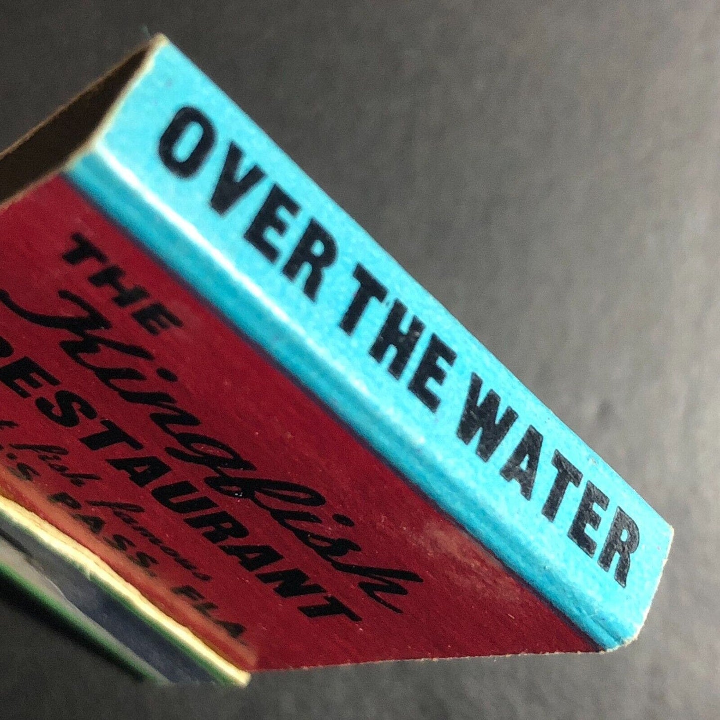 Kingfish Restaurant John's Pass, FL Matchbook c1968-73 Seafood Lobster Fish