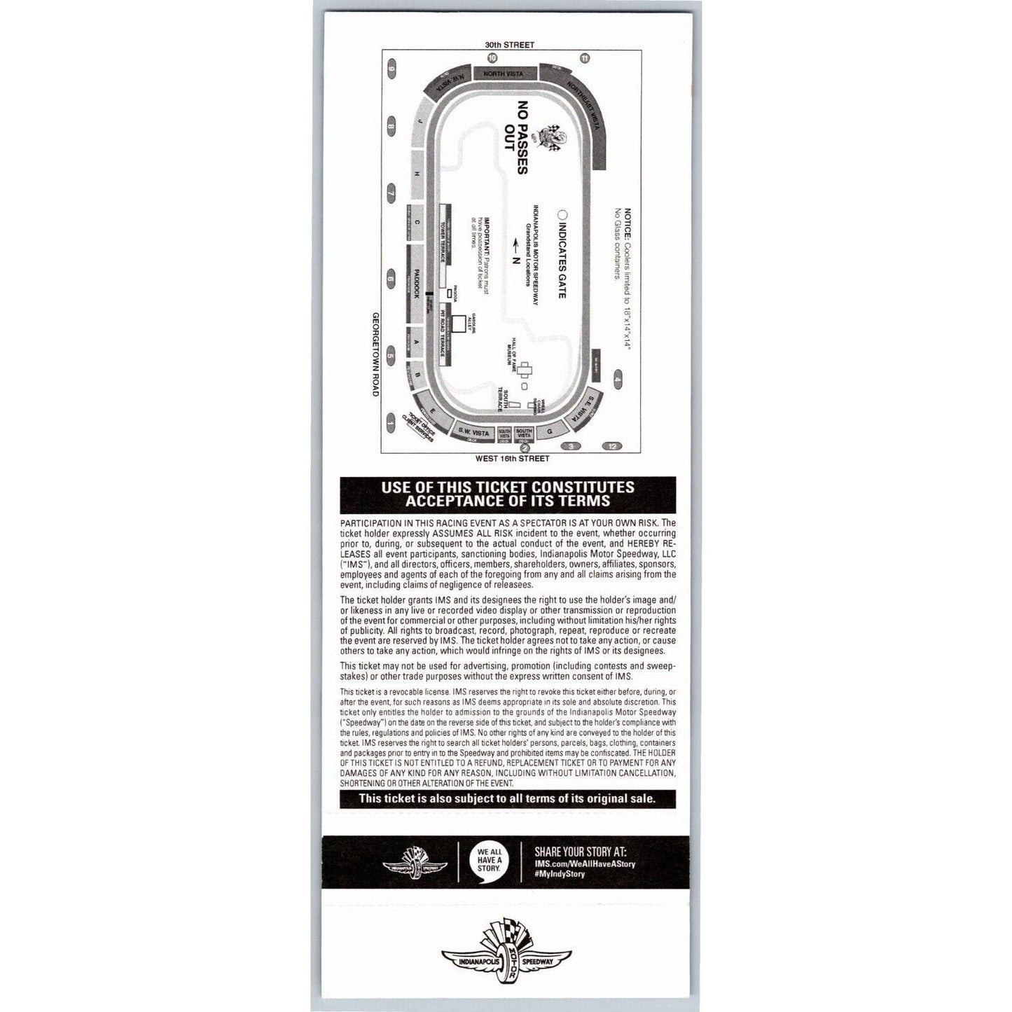 2014 Indy 500 Armed Forces Pole Day 5/18 Pagoda Suite Two Unused Ticket #035