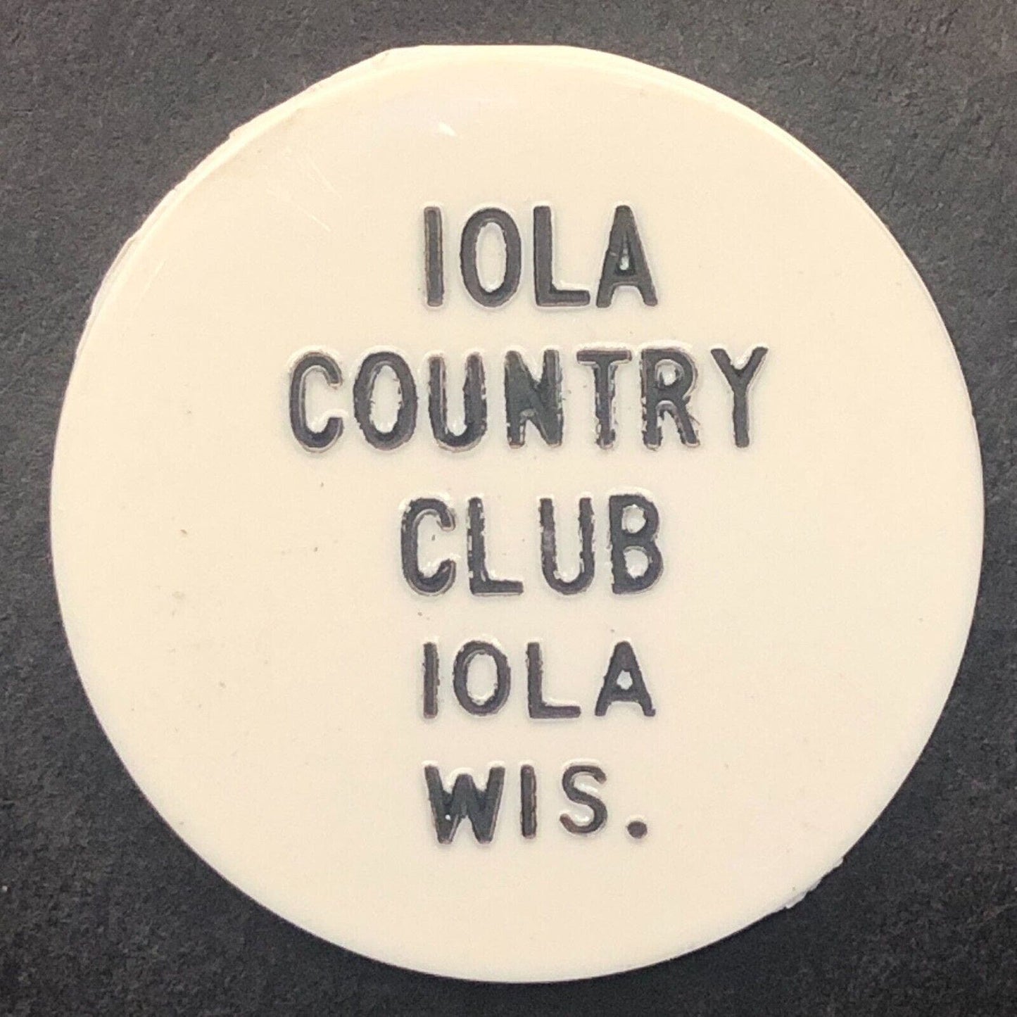 Iola Country Club WI Plastic 50¢ Trade Token 28mm c1960's-70's