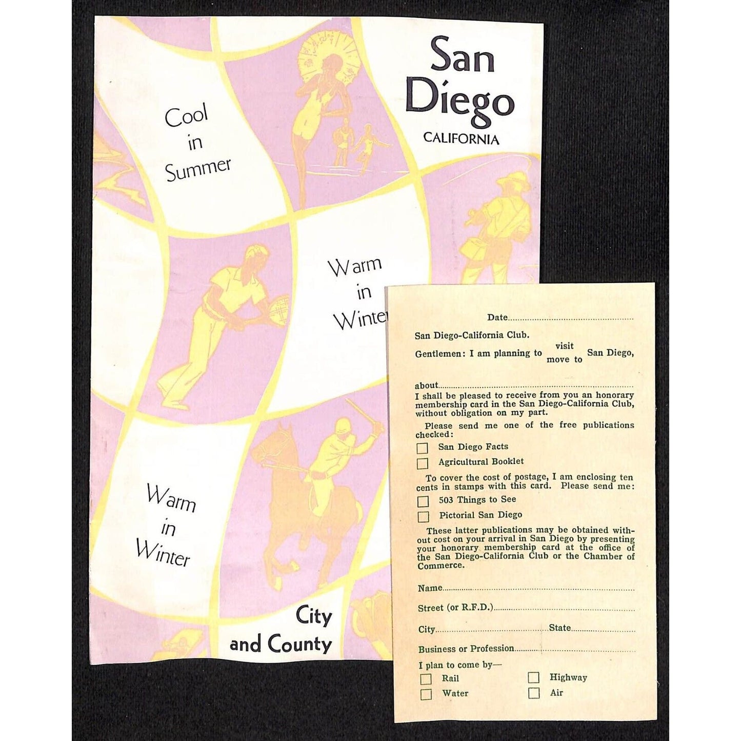 San Diego City and County Brochure c1934 / Chicago World's Fair*