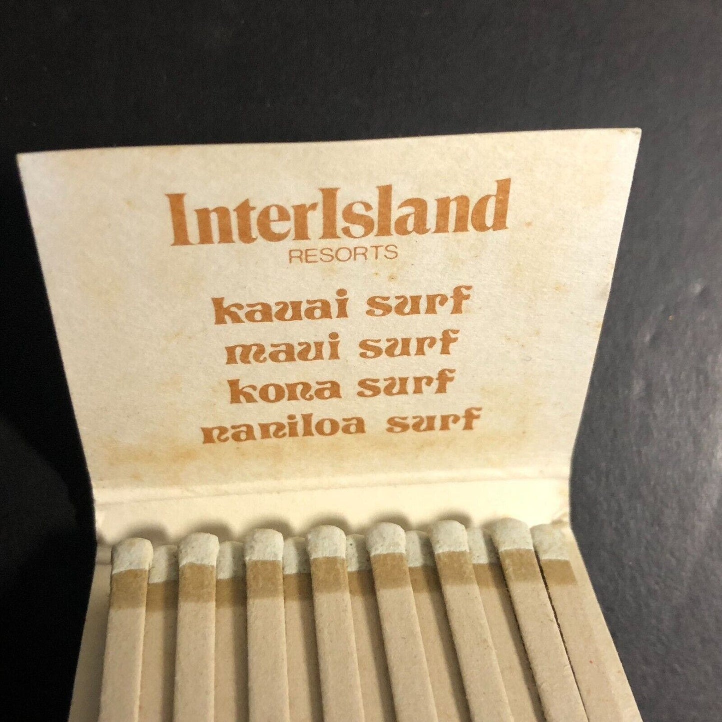 Group of 4 Maui Kona Surf Hawaii Matchbooks Mostly Full & c1974-80's