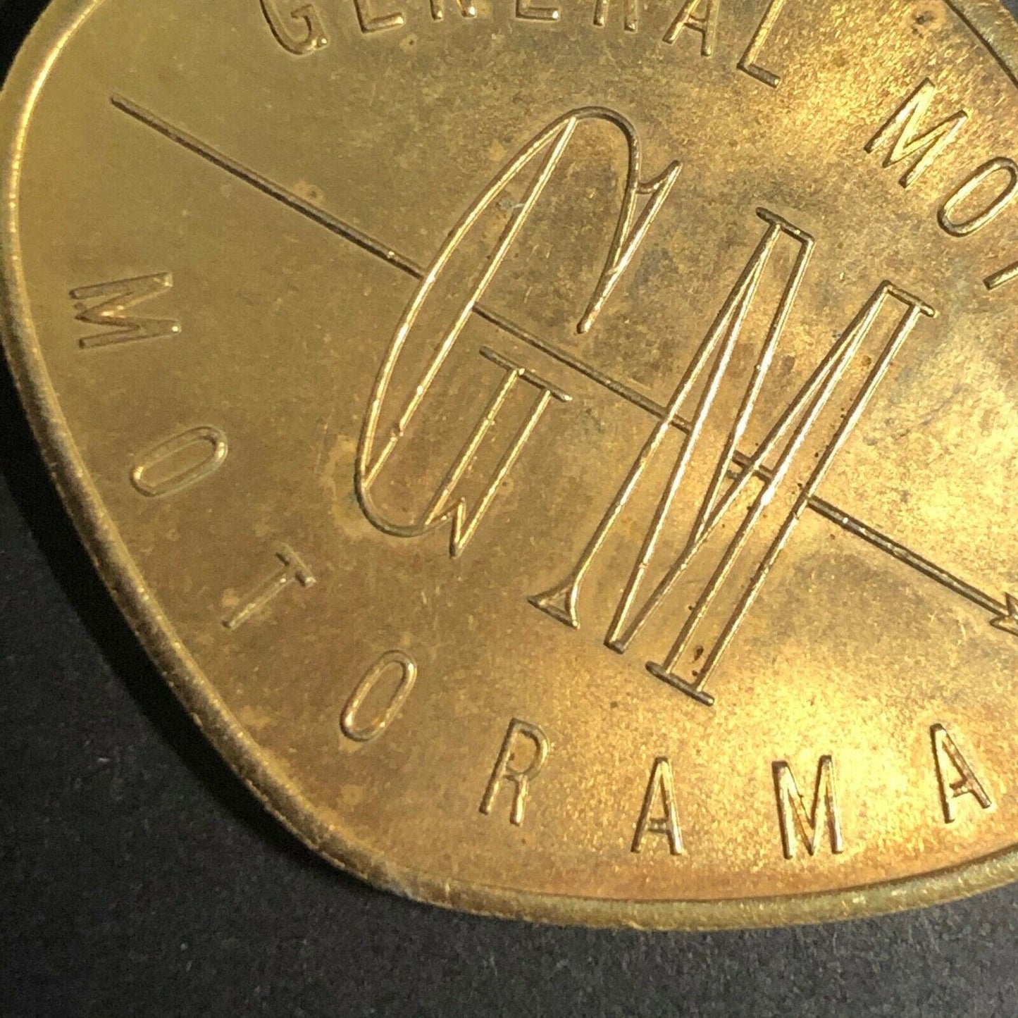 35mm Brass GM General Motors 1955 Motorama Spinner Token - Fauver Coll. VGC