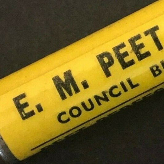 c1930's40's "Dietrich Peet Manly Council Bluffs, Iowa" Advertising Bullet Pencil