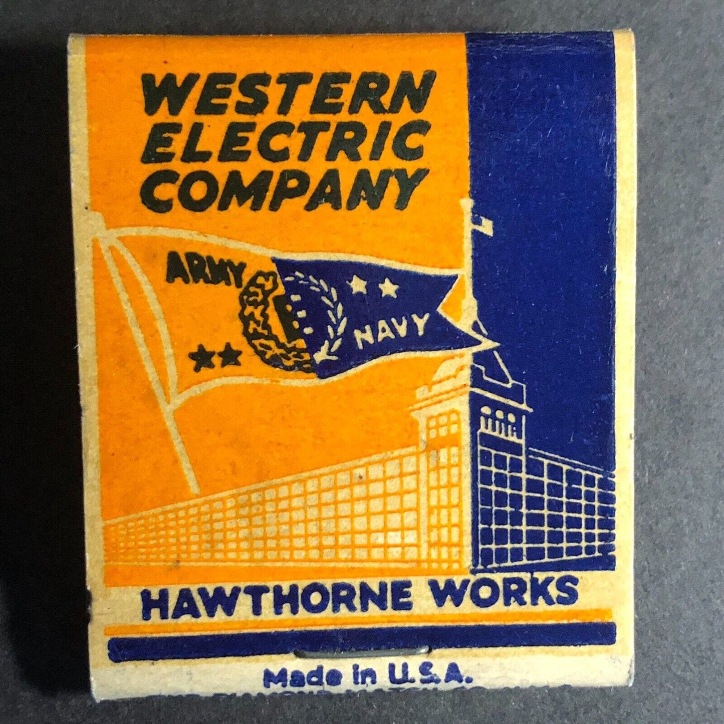 Western Electric Hawthorne Works Bell Telephone Matchbook c1930's-40's (#7)