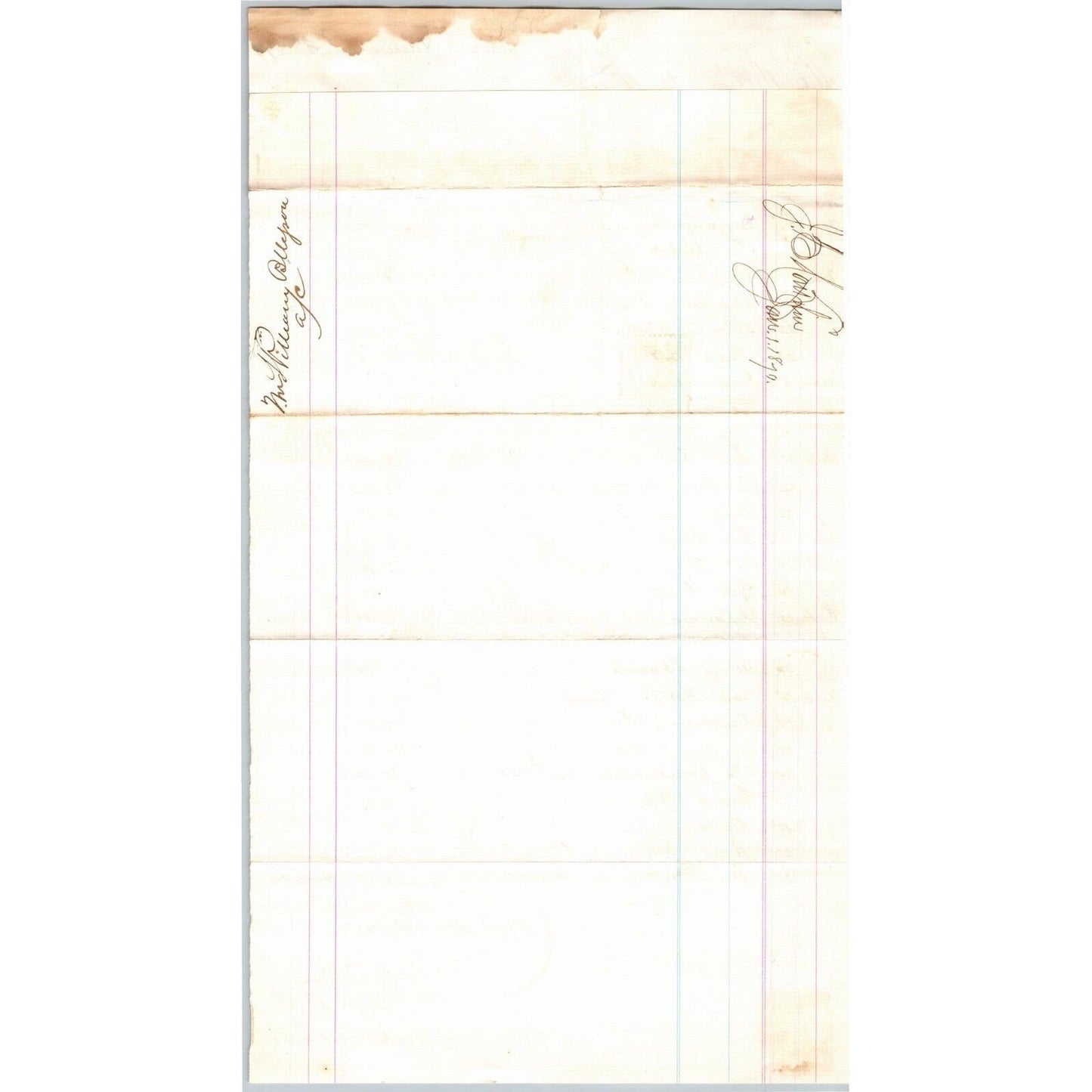 Detroit Letterhead J.S. Conklin Rich Jewelry Pure Silver Treble Plated Ware 1870