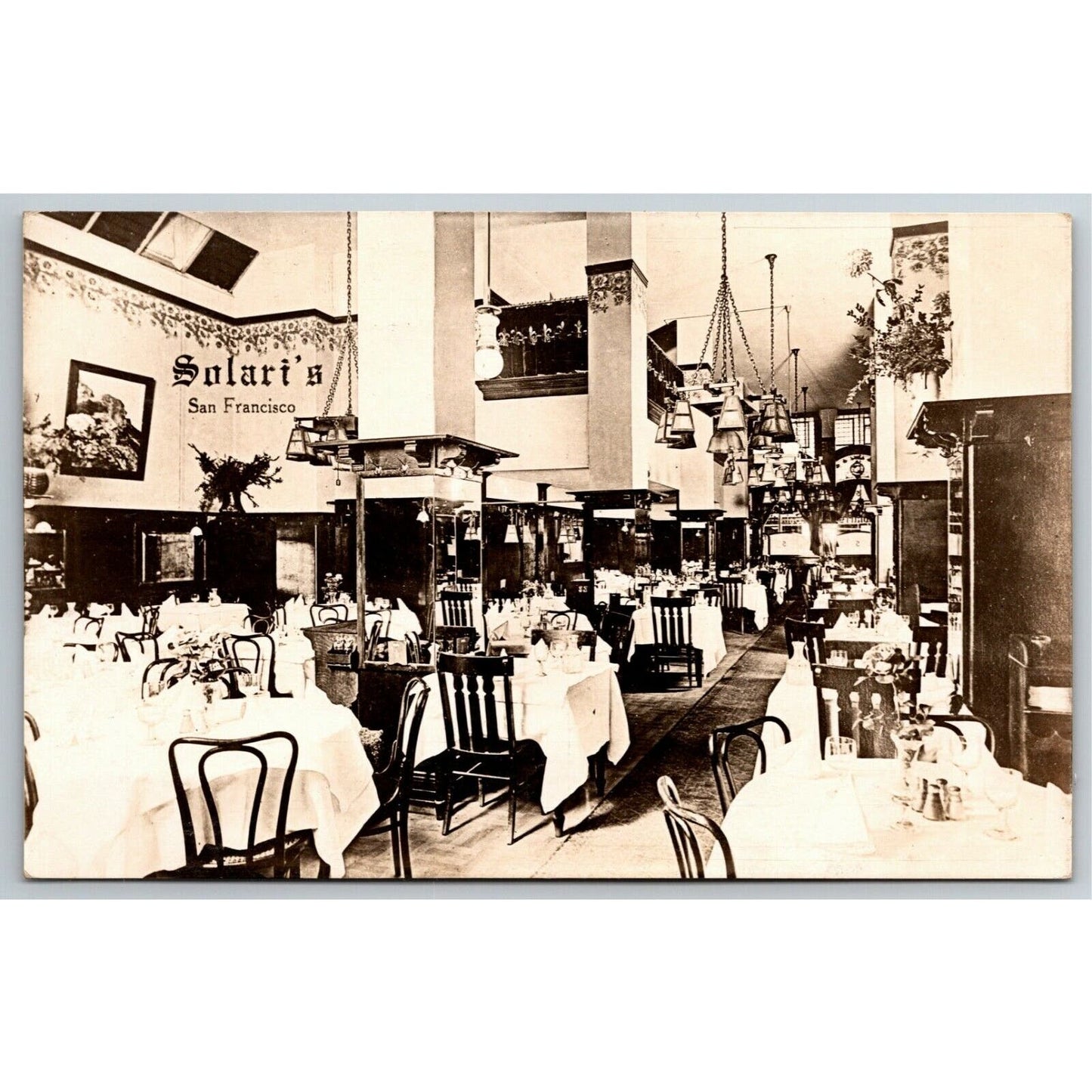 Vintage RPPC* Postcard Solari's Restaurant / St. Francis Hotel SF Calif c1910-15