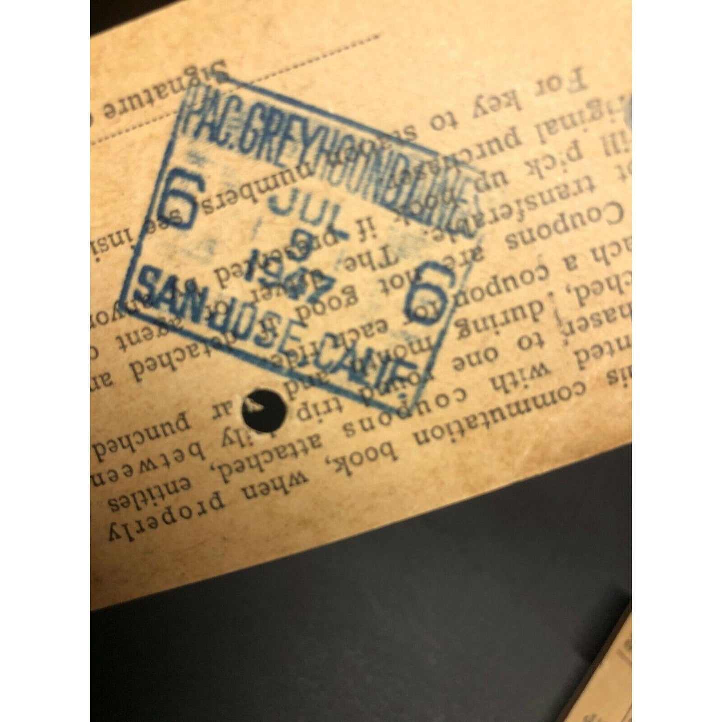 Peerless Stages / Greyhound Monthly Bus Commutation Ticket Book 1947 San Jose