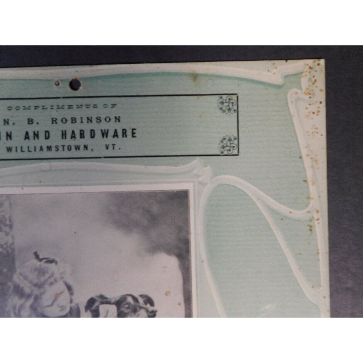 N B. Robinson Tin And Hardware Store 1906 Calendar Williamstown Vermont