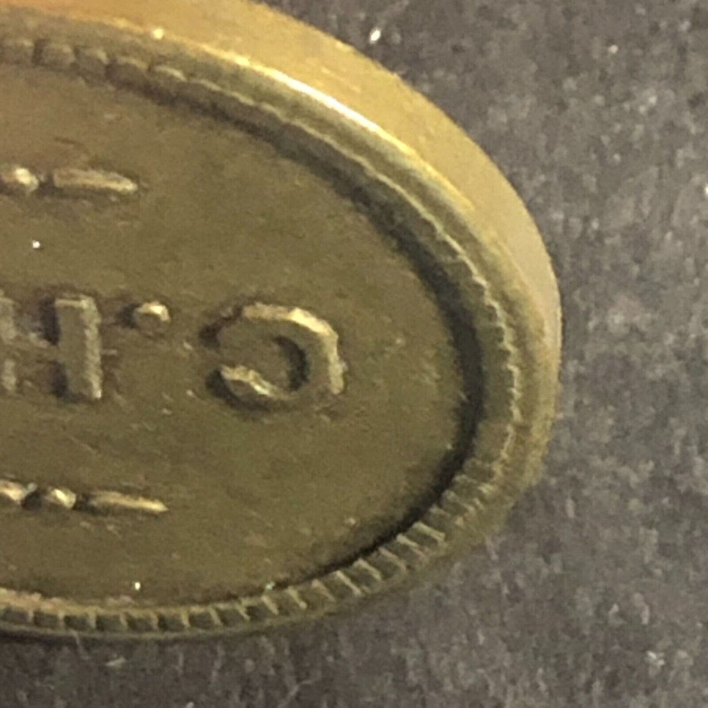 C.H.H. (Charles H. Hines ?*) Brass G/F 5¢ in Trade Token 21mm Scarce