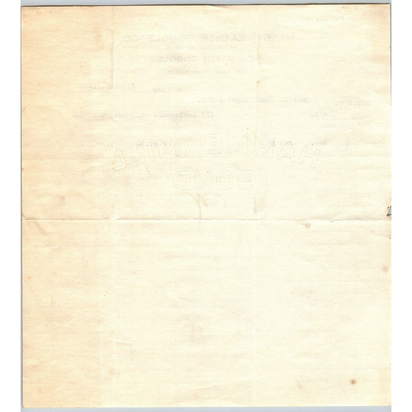 New York City Merryweather Goggle Co. 150th St 1918 "Engle" Letterhead