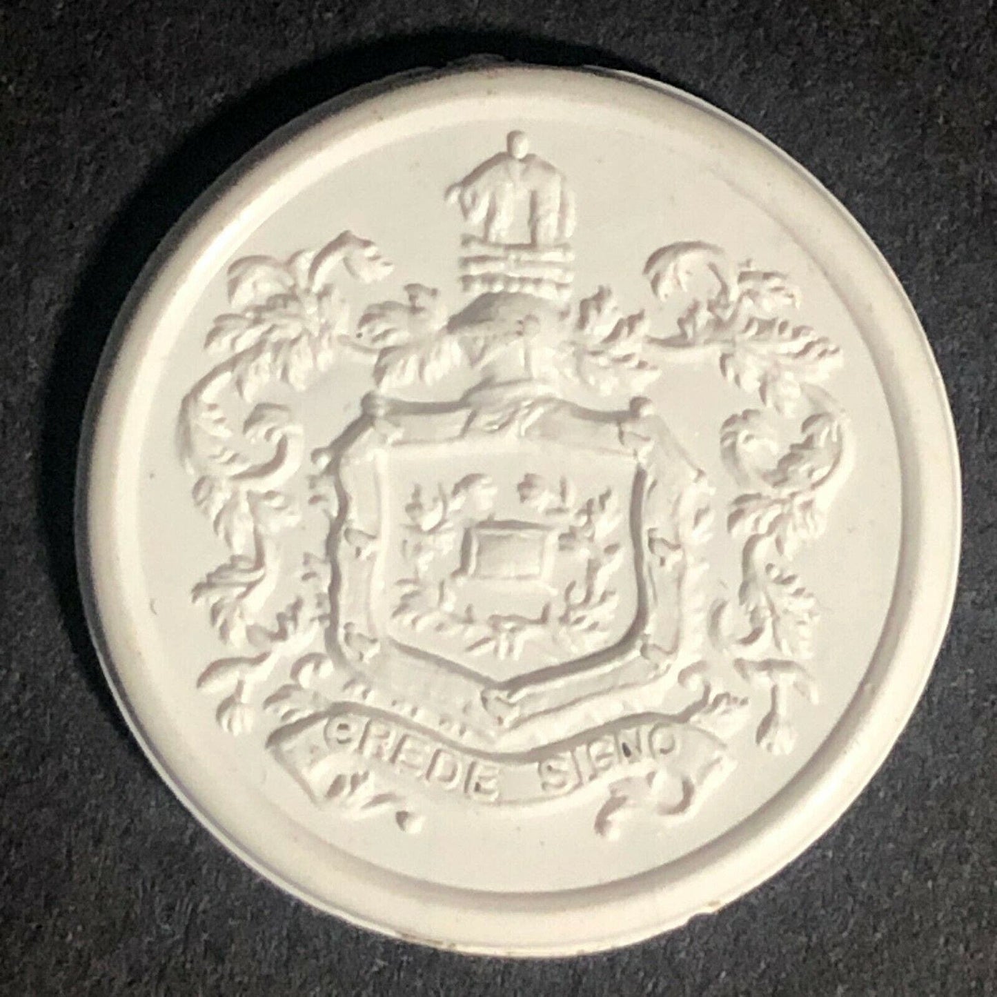 Rochdale Transport England Plastic Token White 1D 21mm c50's-60's