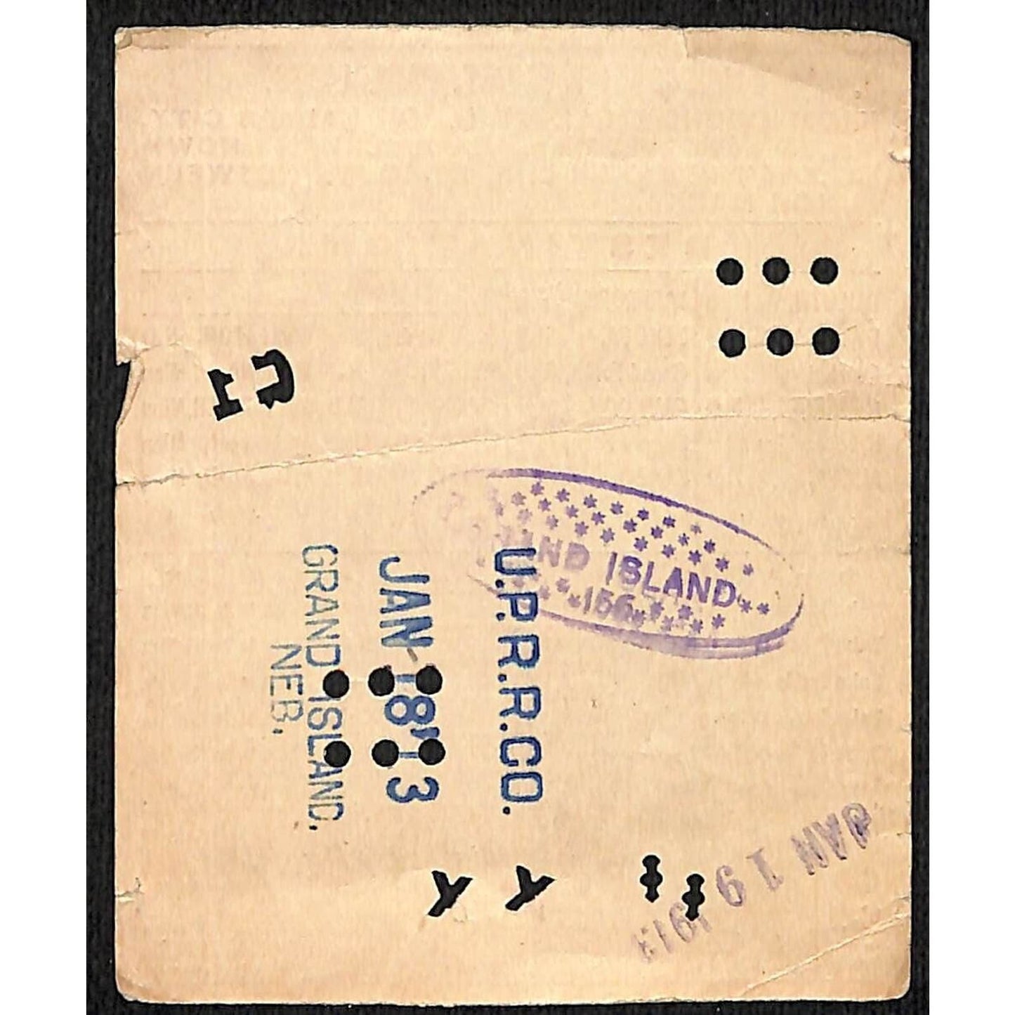 1913 Union Pacific Railroad Ticket Missouri River St. Paul Lines #1339