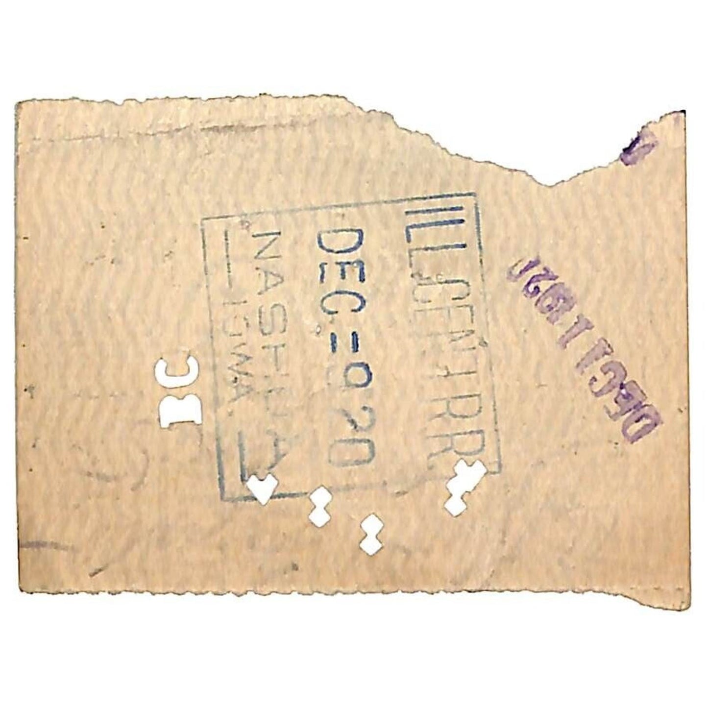 Illinois Central Railroad / CGW Waterloo to Kansas City 1920 Ticket