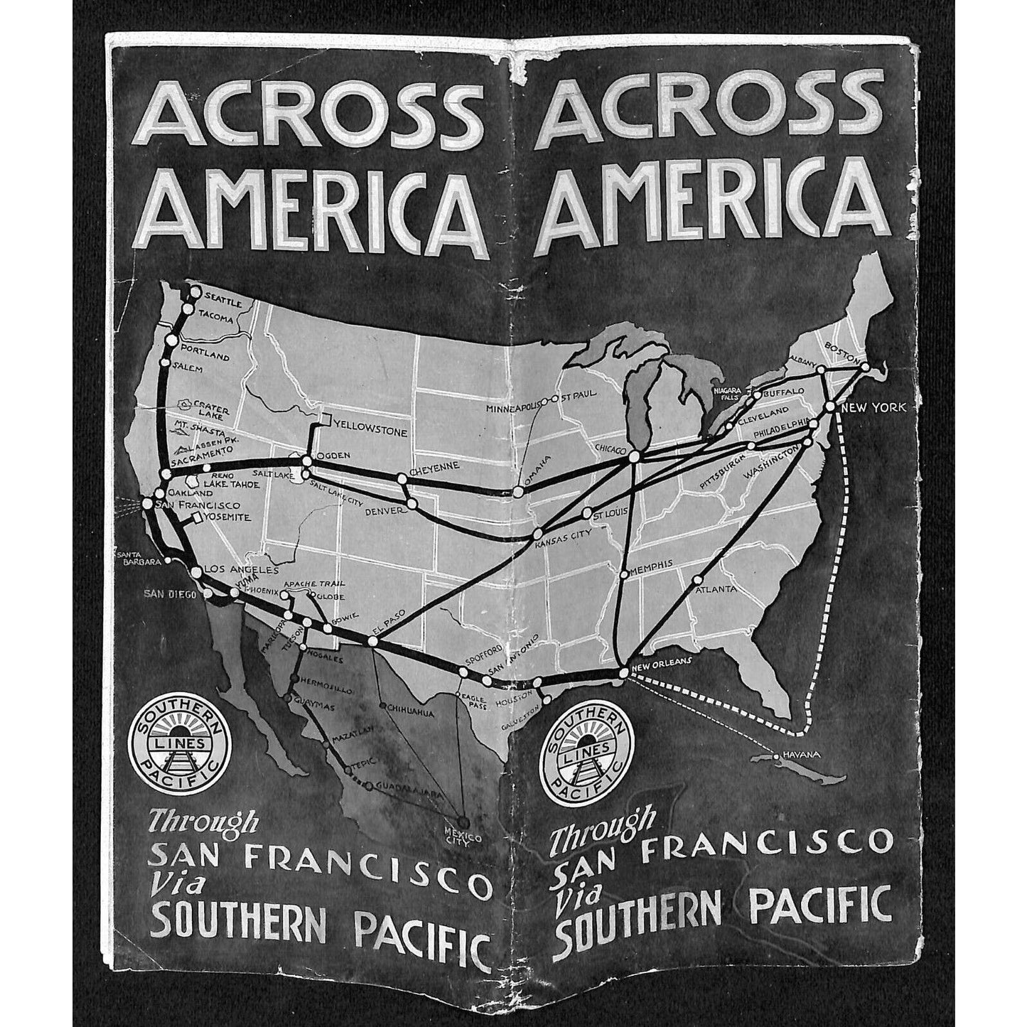 Across America Through San Francisco via Southern Pacific 1921 RR Brochure 28pp