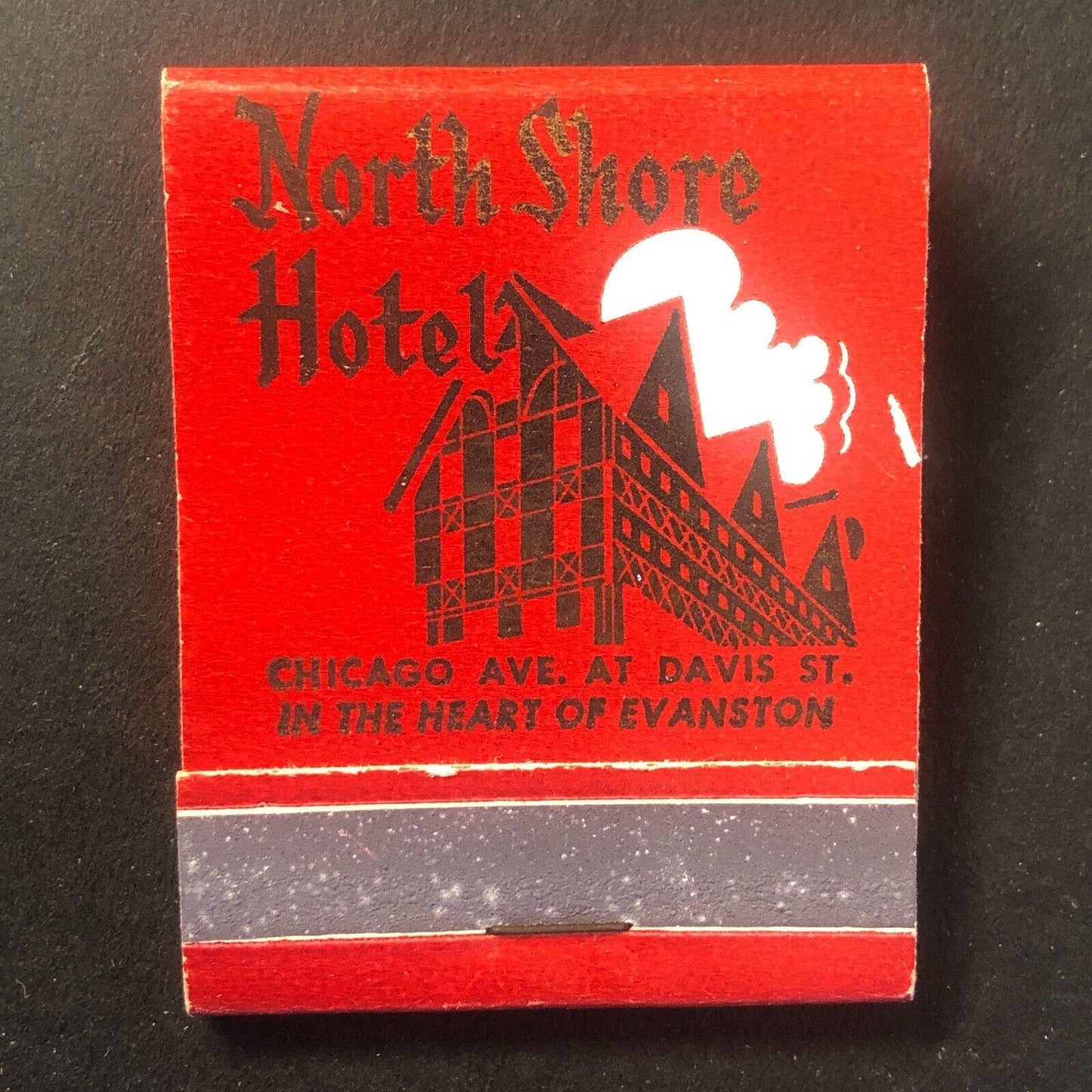North Shore Hotel Chicago Red Knight Inn Vintage Full Matchbook c1960's-73