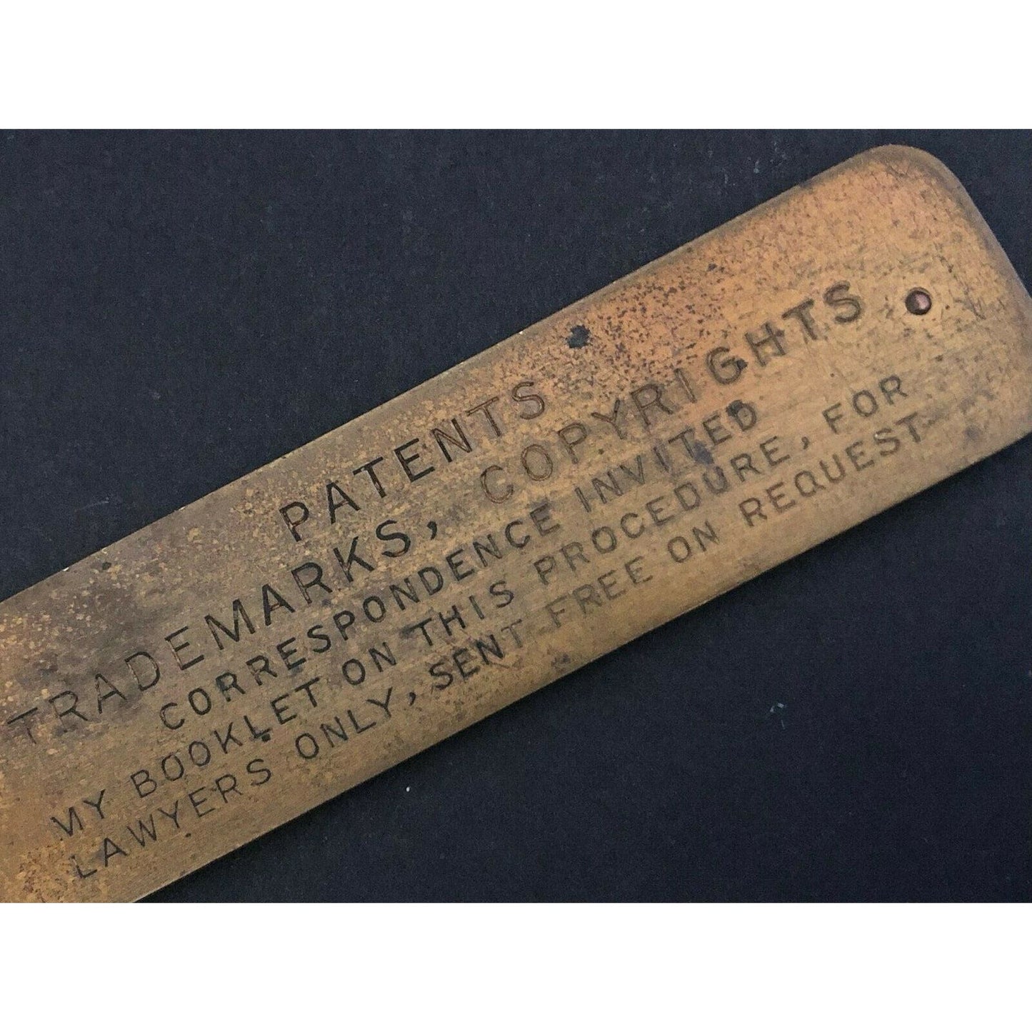 c1920's-30's 8.5" "Clarence A. O'Brien" Trade Mark Washington ADV Letter Opener