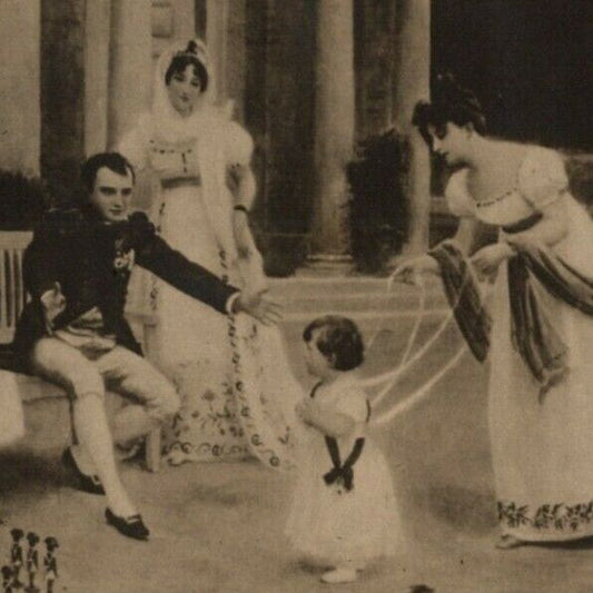 c1907-16 Bulgarian Postcard -- Napoleon II with Family "The First Parade"