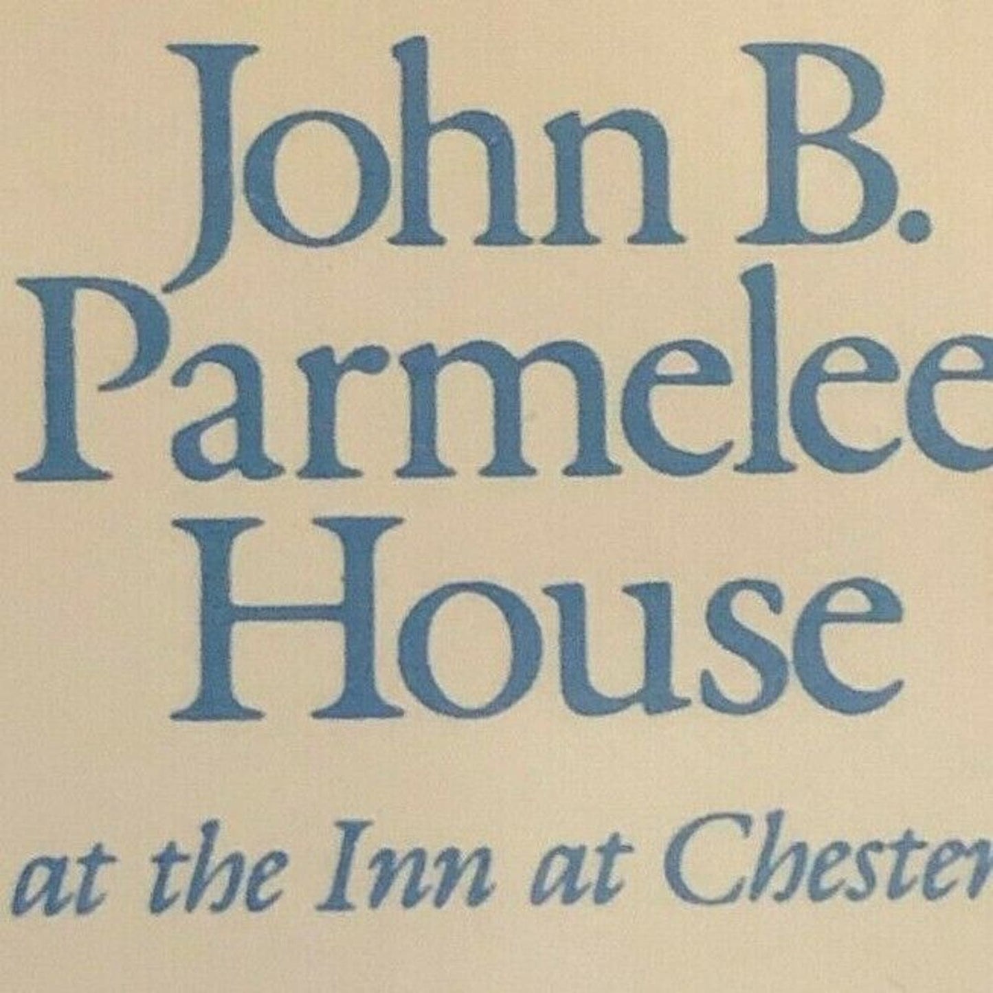 c1970-80 's Vintage Wooden Matchbox Matchbook "John B. Parmelee House" Chester