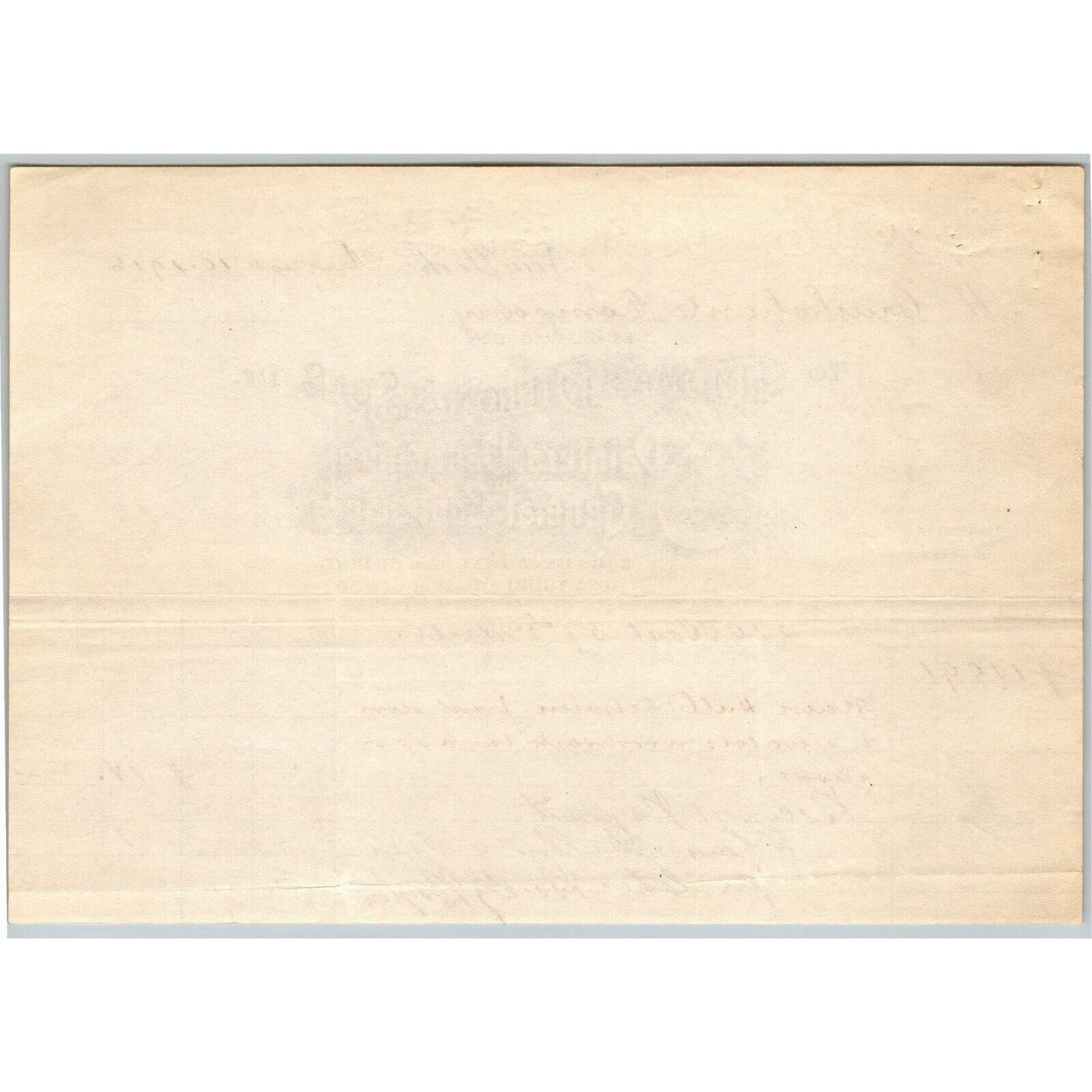 1916 "Thomas Dillon & Sons" Painters Decorators Billhead Letterhead 3rd Ave NYC