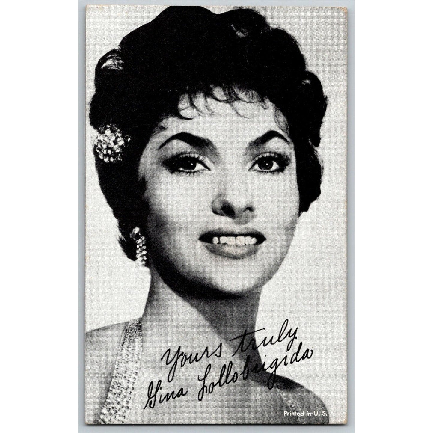 Gina Lollobrigida Leading Lady Movie Star Arcade Card - Ken Prag Coll. EXC
