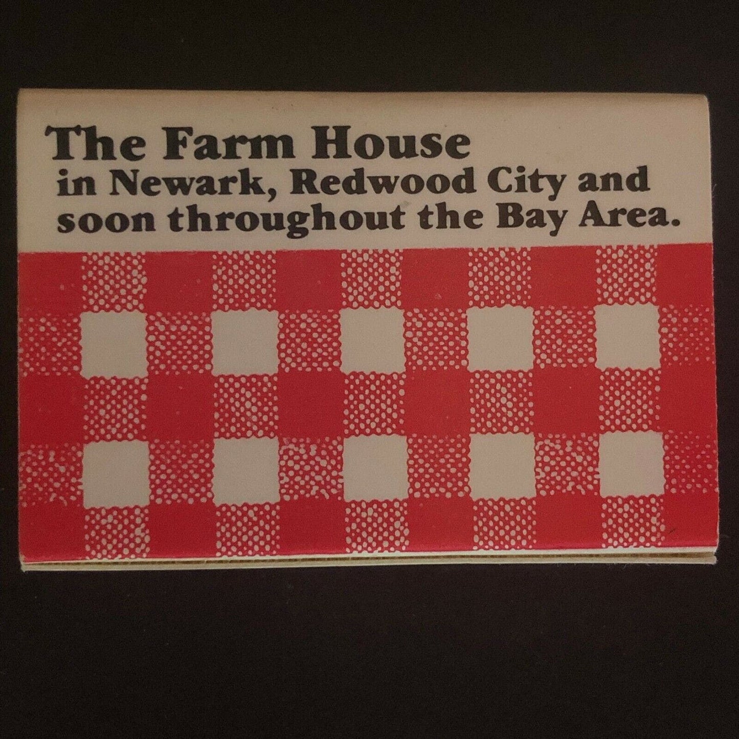 c1970's-80's Wooden Matchbox Matchbook "The Farm House" Restaurant Redwood City