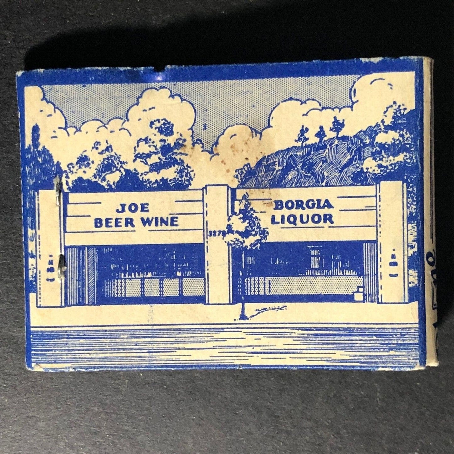 Joe Borgia Wines Liquors Hollywood 22-Strike Full Matchbook c1940's Very Scarce