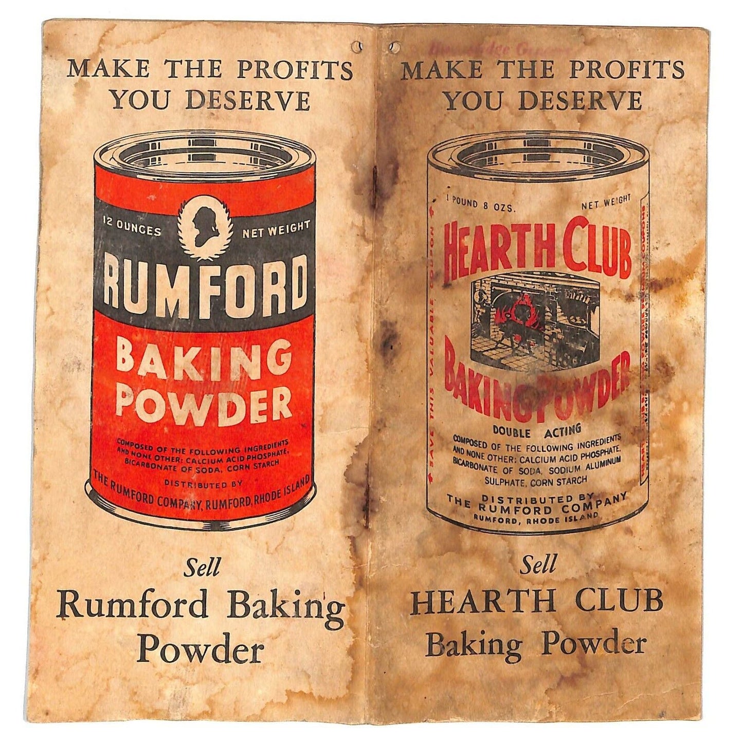Hearth Club / Rumford Baking Powder / Noctil Dishwashing Notebook - c1944