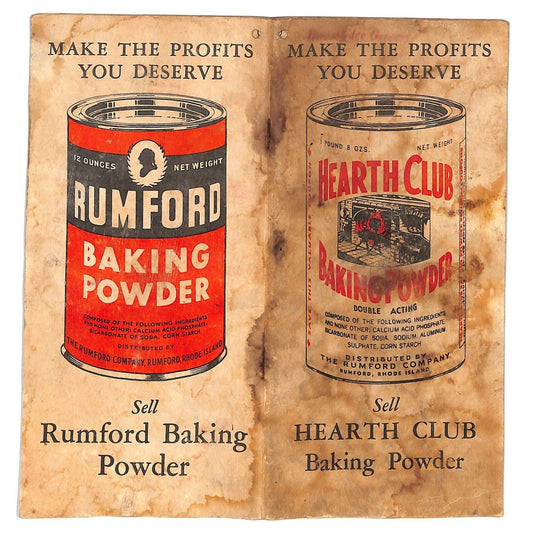 Hearth Club / Rumford Baking Powder / Noctil Dishwashing Notebook - c1944