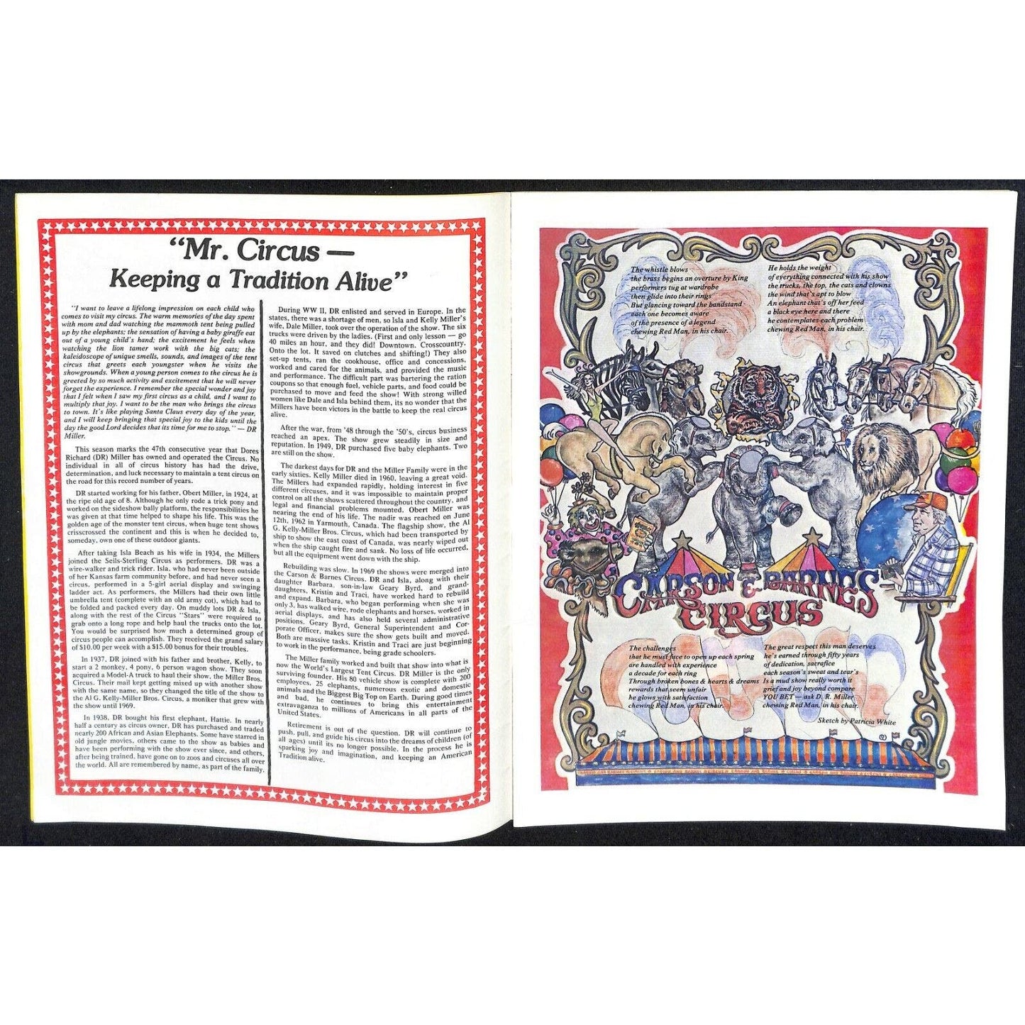 c1982 Carson & Barnes Circus Souvenir Program 16pp.