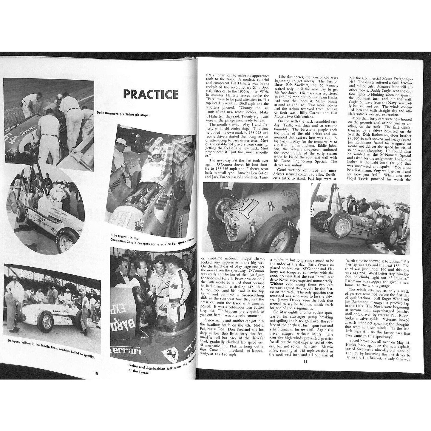 1956 Indy 500 Floyd Clymer's Indianapolis Yearbook IMS 112pp - VGC