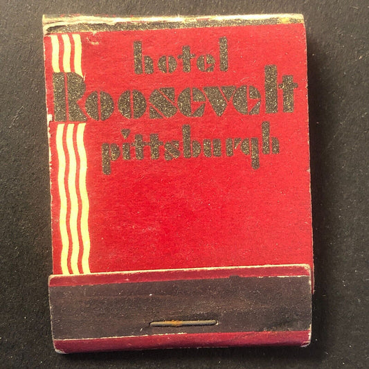 Hotel Roosevelt Pittsburgh Half Full (-6) Vintage Matchbook c1964-73 Scarce