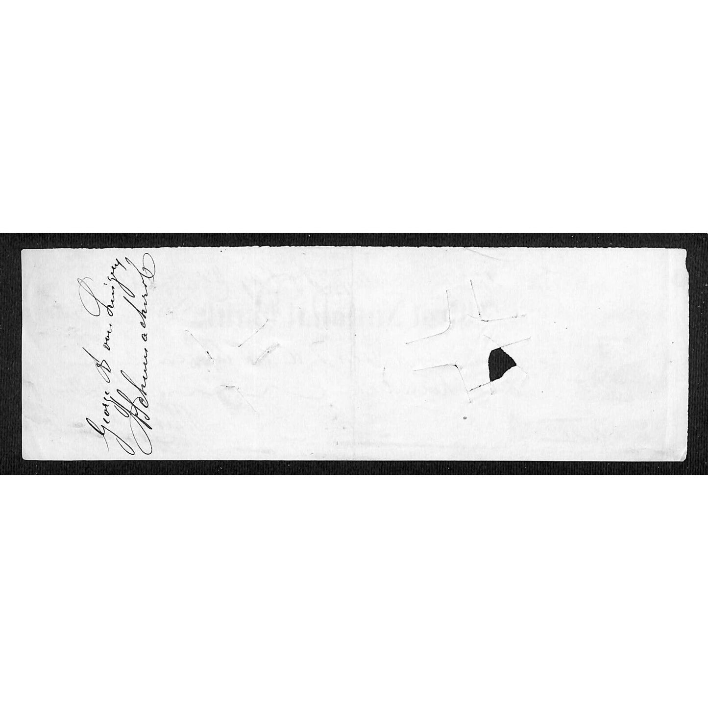 Baltimore First National Bank 1882 Check w/ Rev. Stamp & Sailing Ship - Scarce