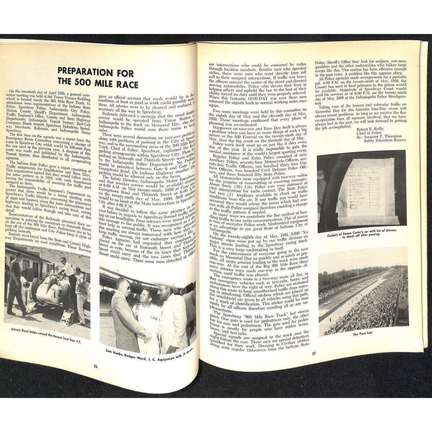 1959 Indy 500 Floyd Clymer's Indianapolis 500 Mile Yearbook IMS 136pp. VGC